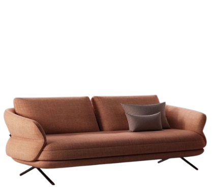 Amber Glow Sofa - Contemporary 3-Seater
