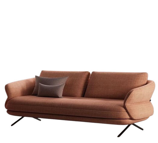 Amber Glow Sofa - Contemporary 3-Seater