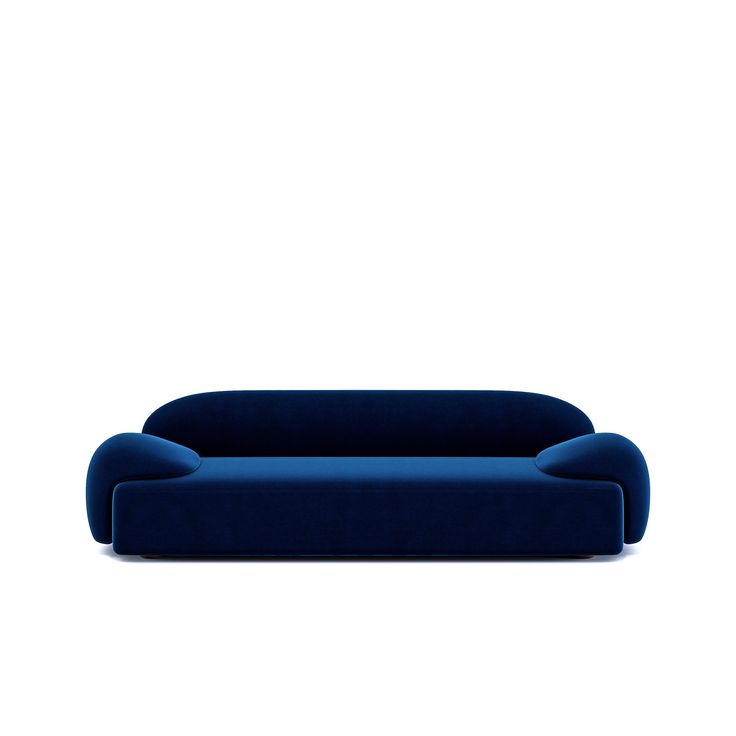 Royal Azure Sofa - Luxe 3-Seater in Deep Blue Velvet