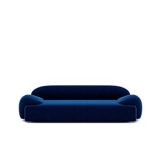 Royal Azure Sofa - Luxe 3-Seater in Deep Blue Velvet